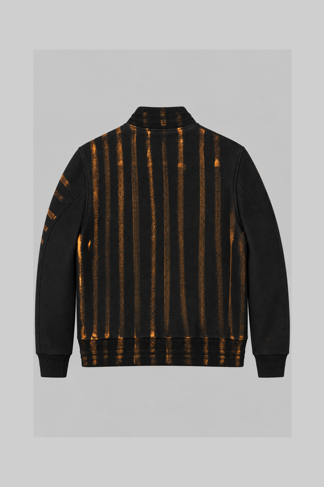 One-of-One "Wish I Cared Less” Hand Painted Varsity Jacket