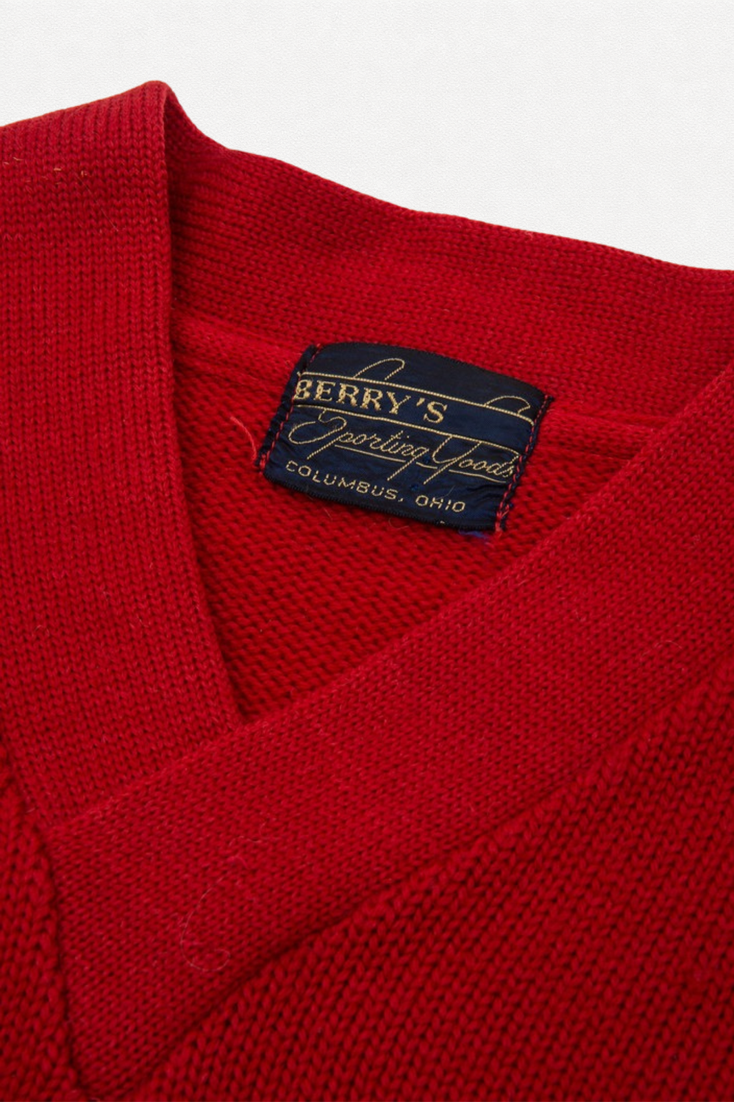 Vintage V-Neck Campus Sweater