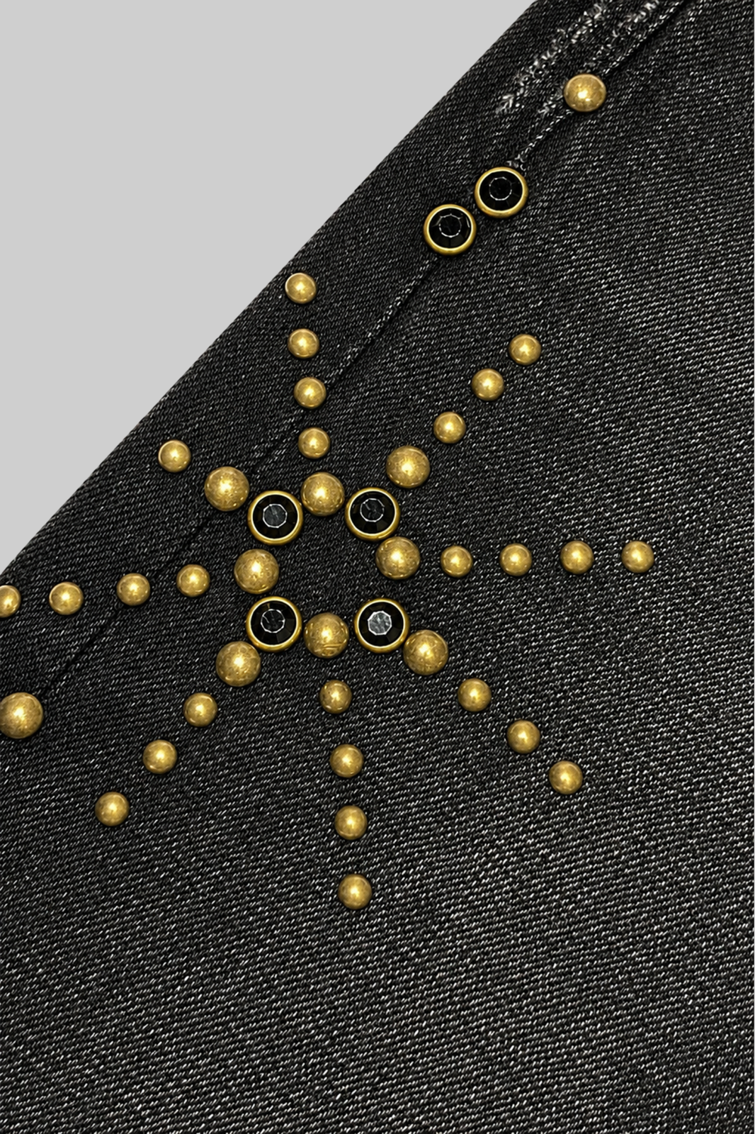 Vintage Heavy Leroy Black Studded Denim
