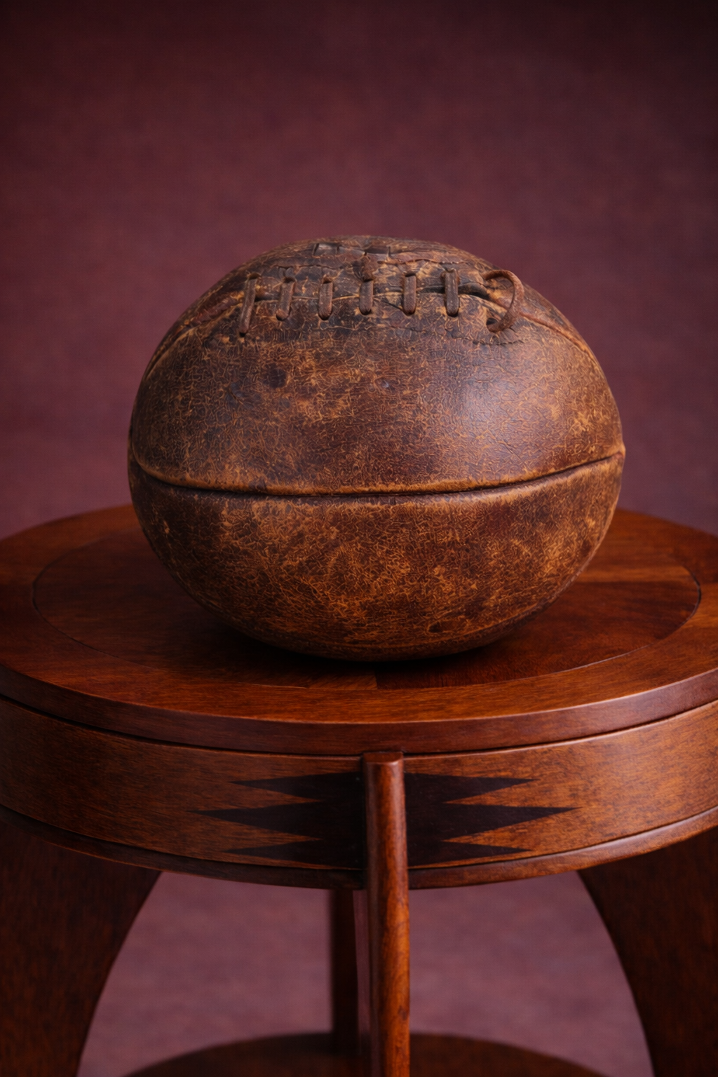 Rare Vintage Leather Soccer Ball