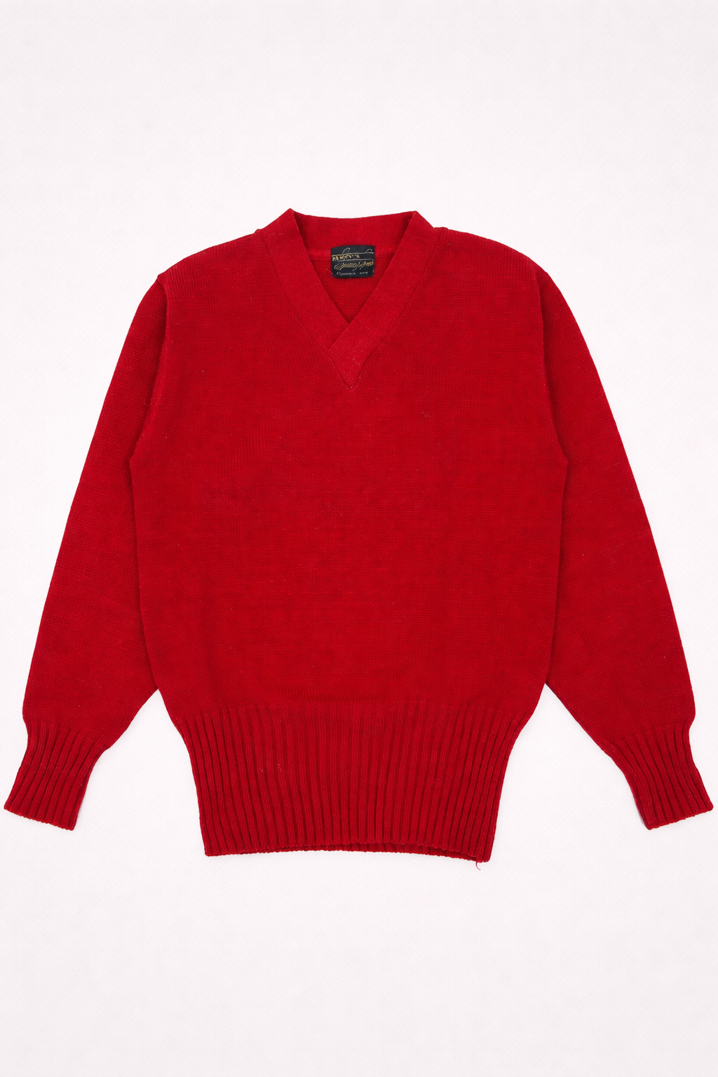 Vintage V-Neck Campus Sweater
