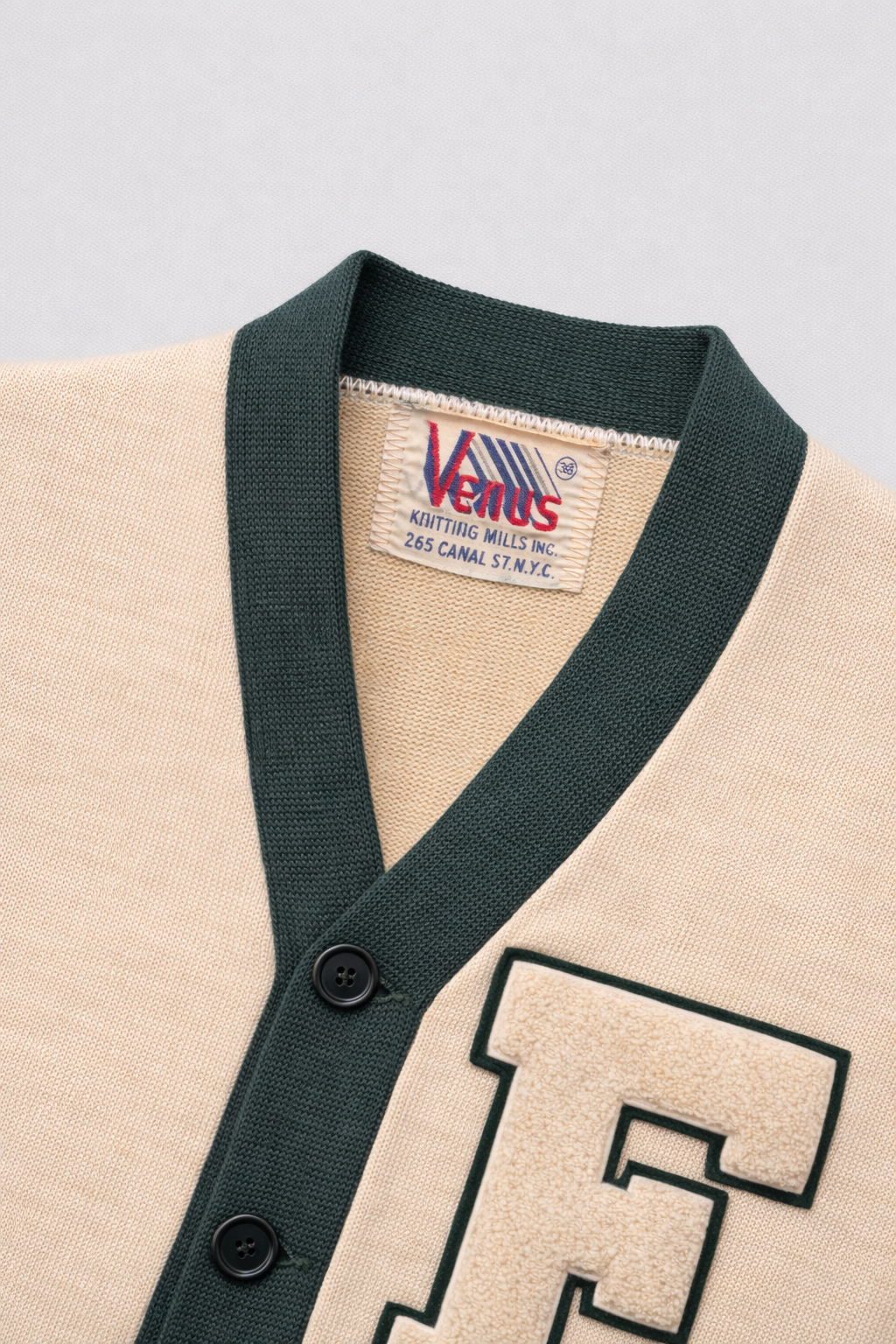 Vintage Knit Collegiate Wool Cardigan