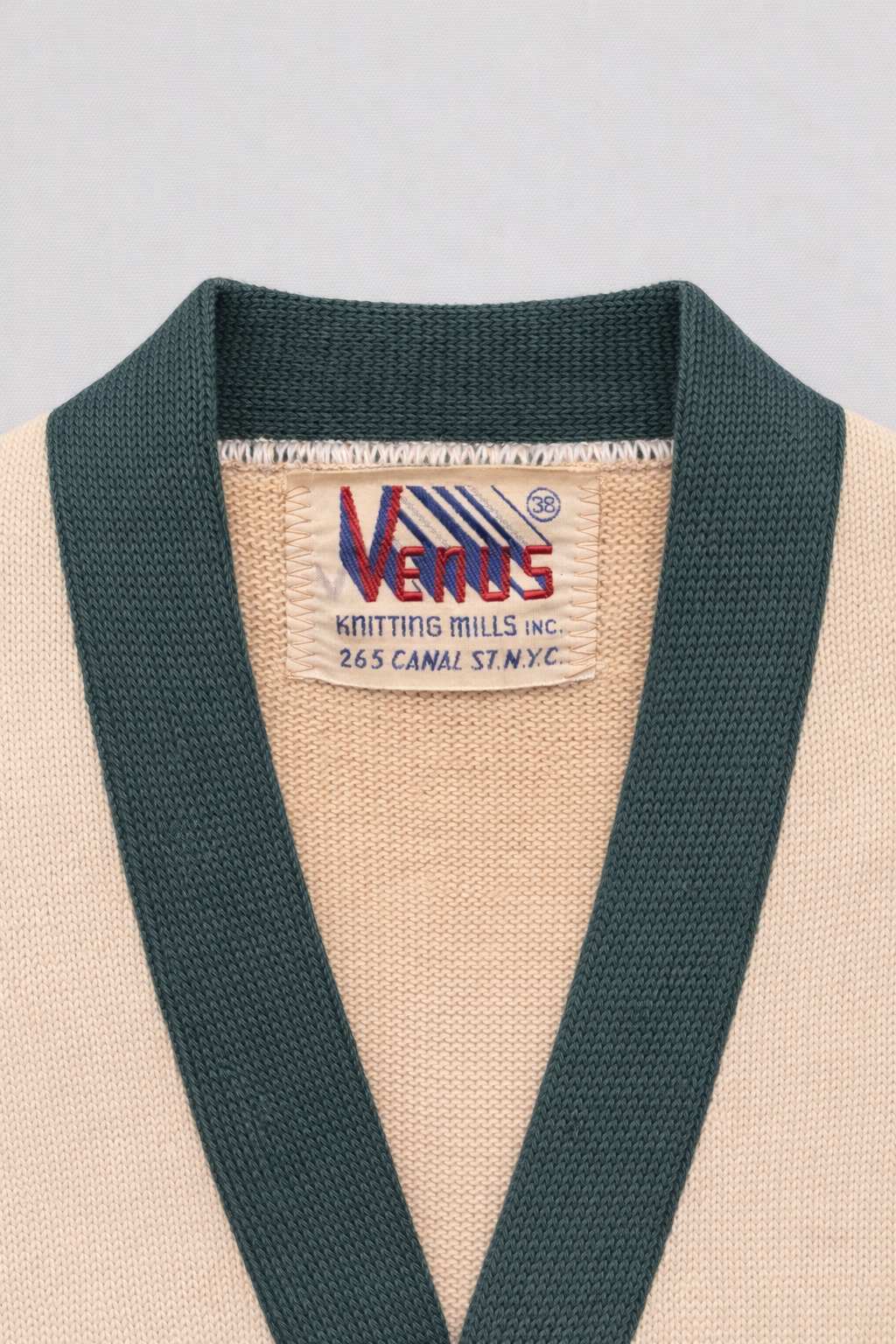 Vintage Knit Collegiate Wool Cardigan