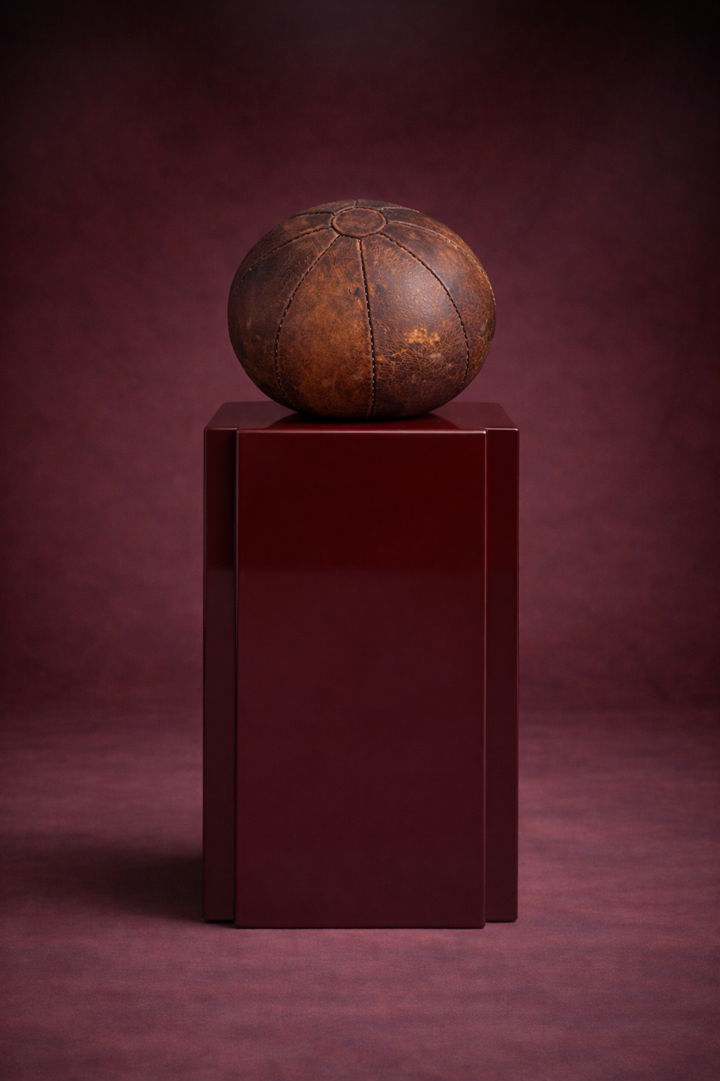 Rare Vintage Leather Medicine Ball