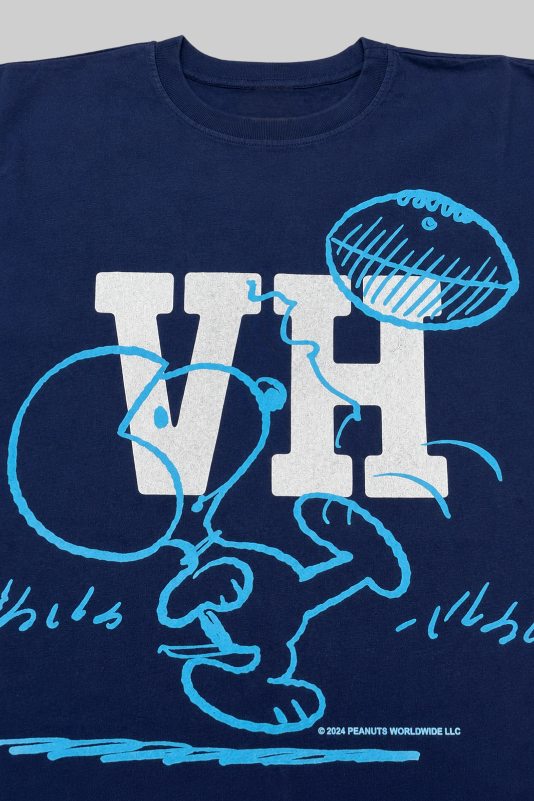Vintage Heavy Snoopy Football Jersey (Blue)