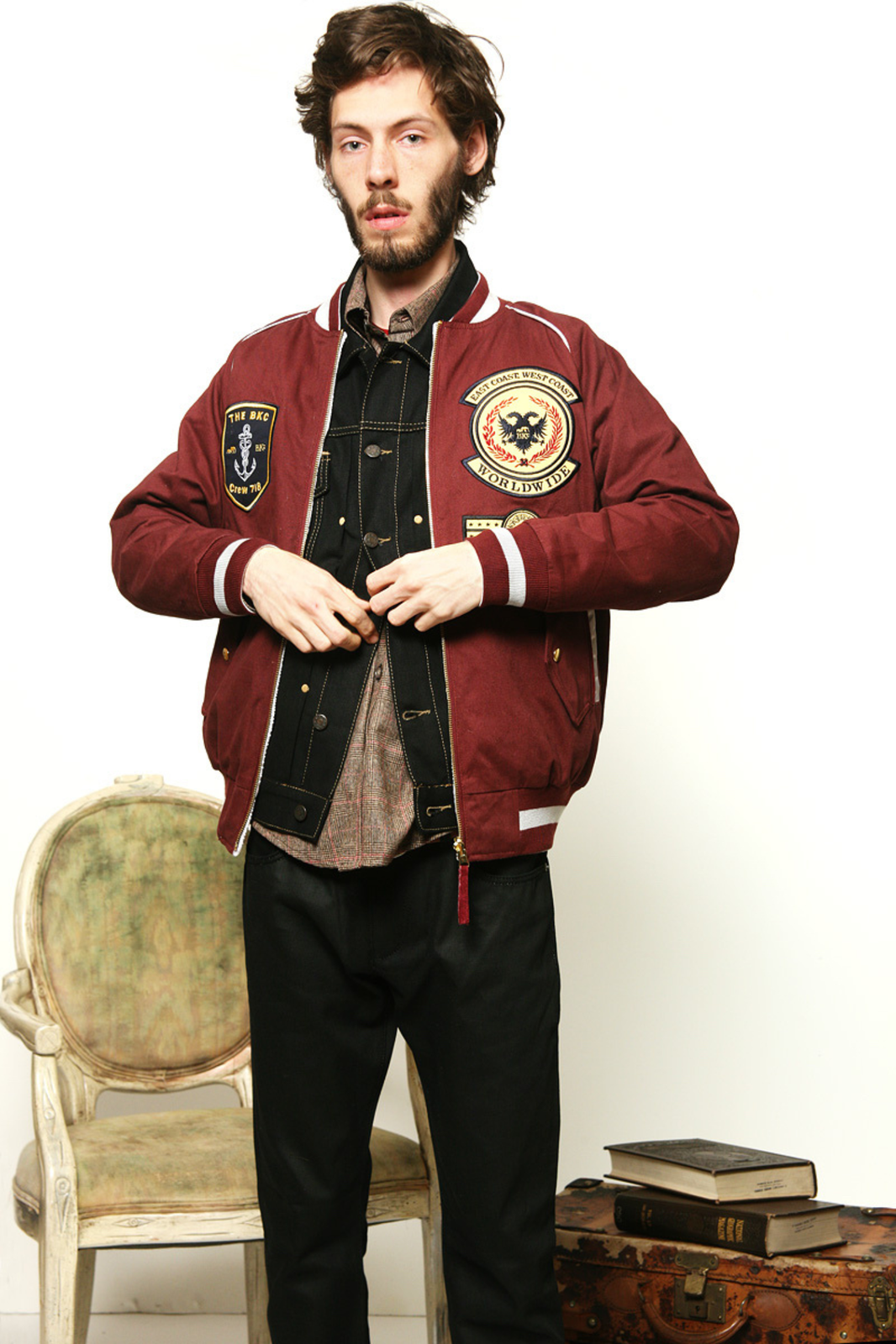 Vintage BKc Reversible “Crew” Varsity Jacket