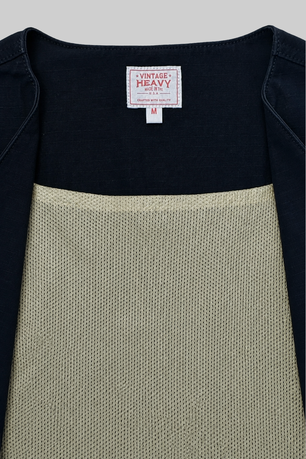 Vintage Heavy Ripstop Vest (Black)