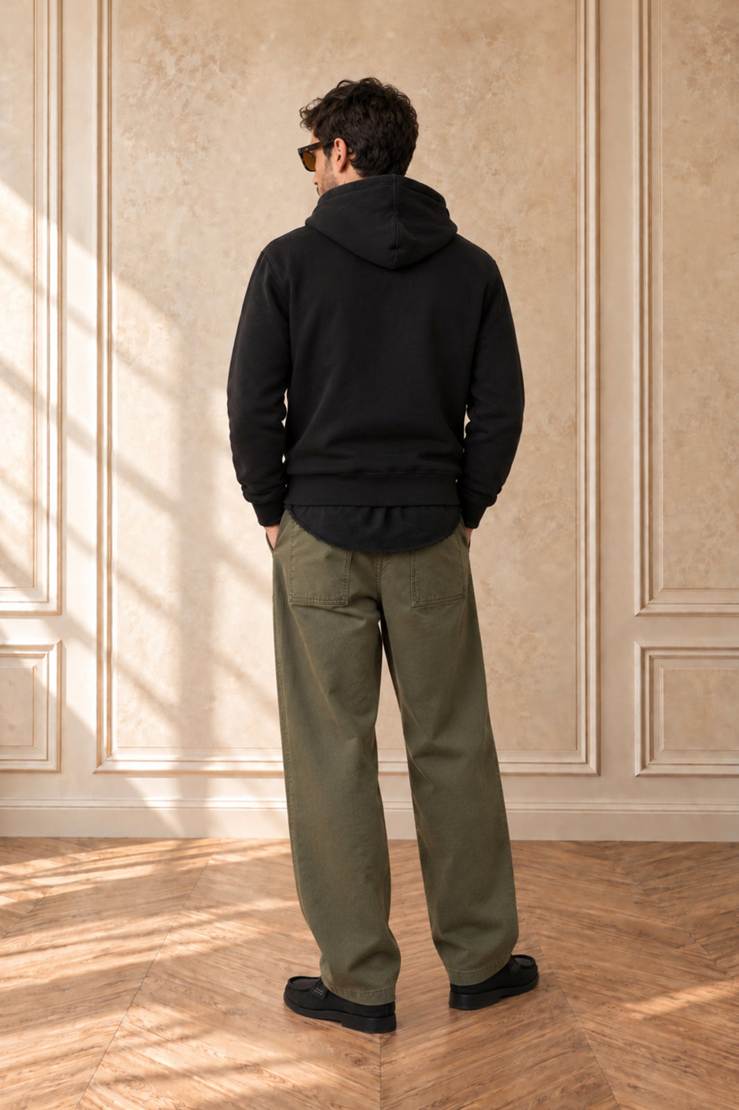 Classic Chenille B Hoodie (Black)