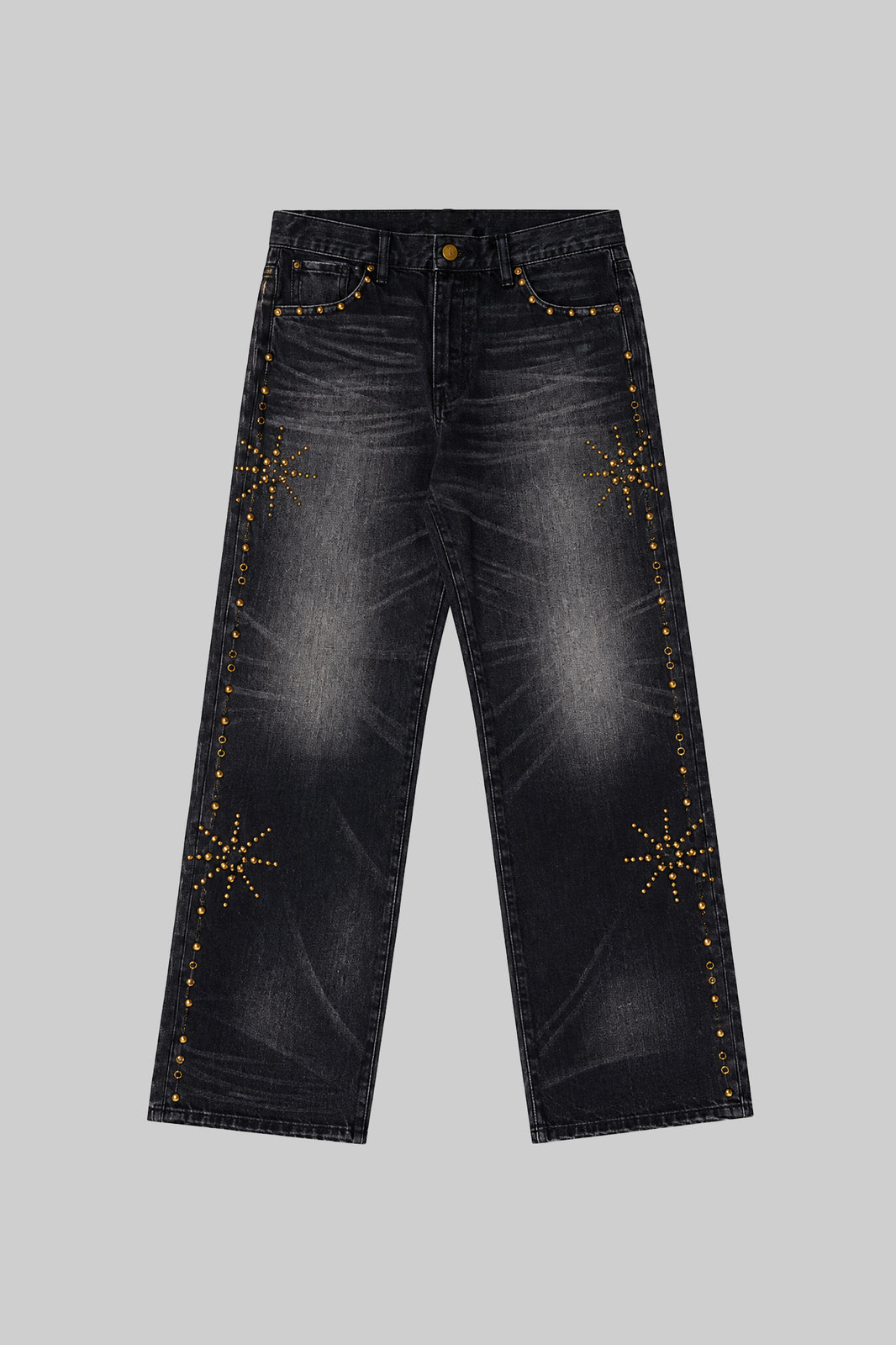 Vintage Heavy Leroy Black Studded Denim