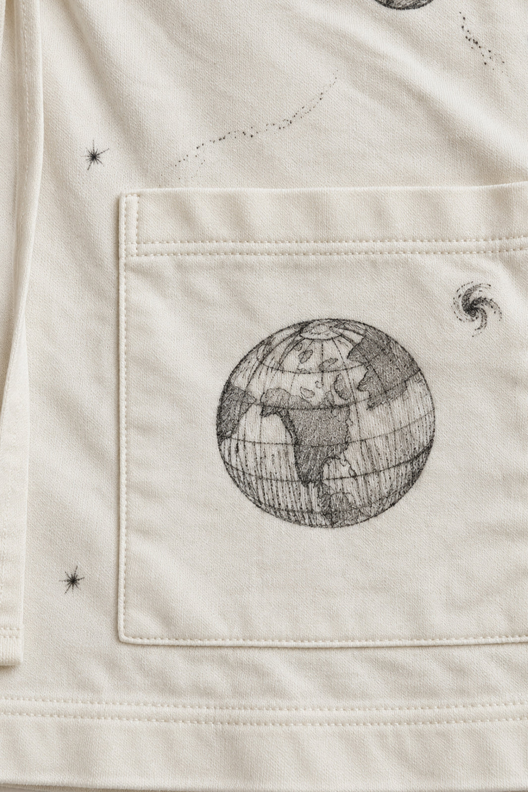 Hand-painted “Orbit” Kimono V2 (Ecru/Black)
