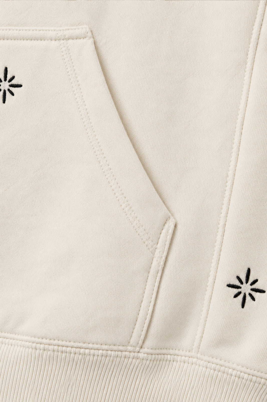“Stars in Space” Classic B Hoodie (Ecru/Black)