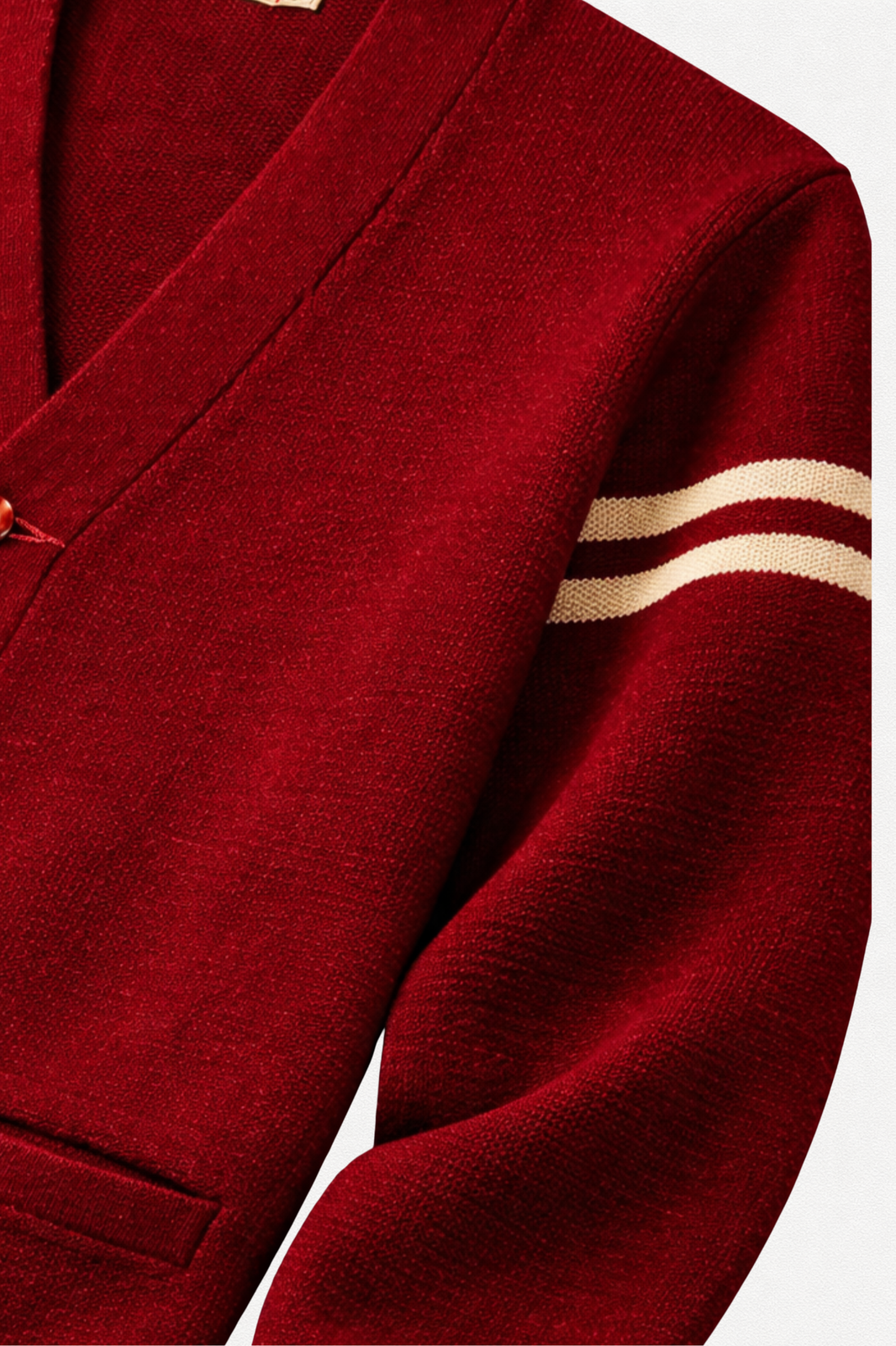 Vintage Knit Wool Collegiate Cardigan