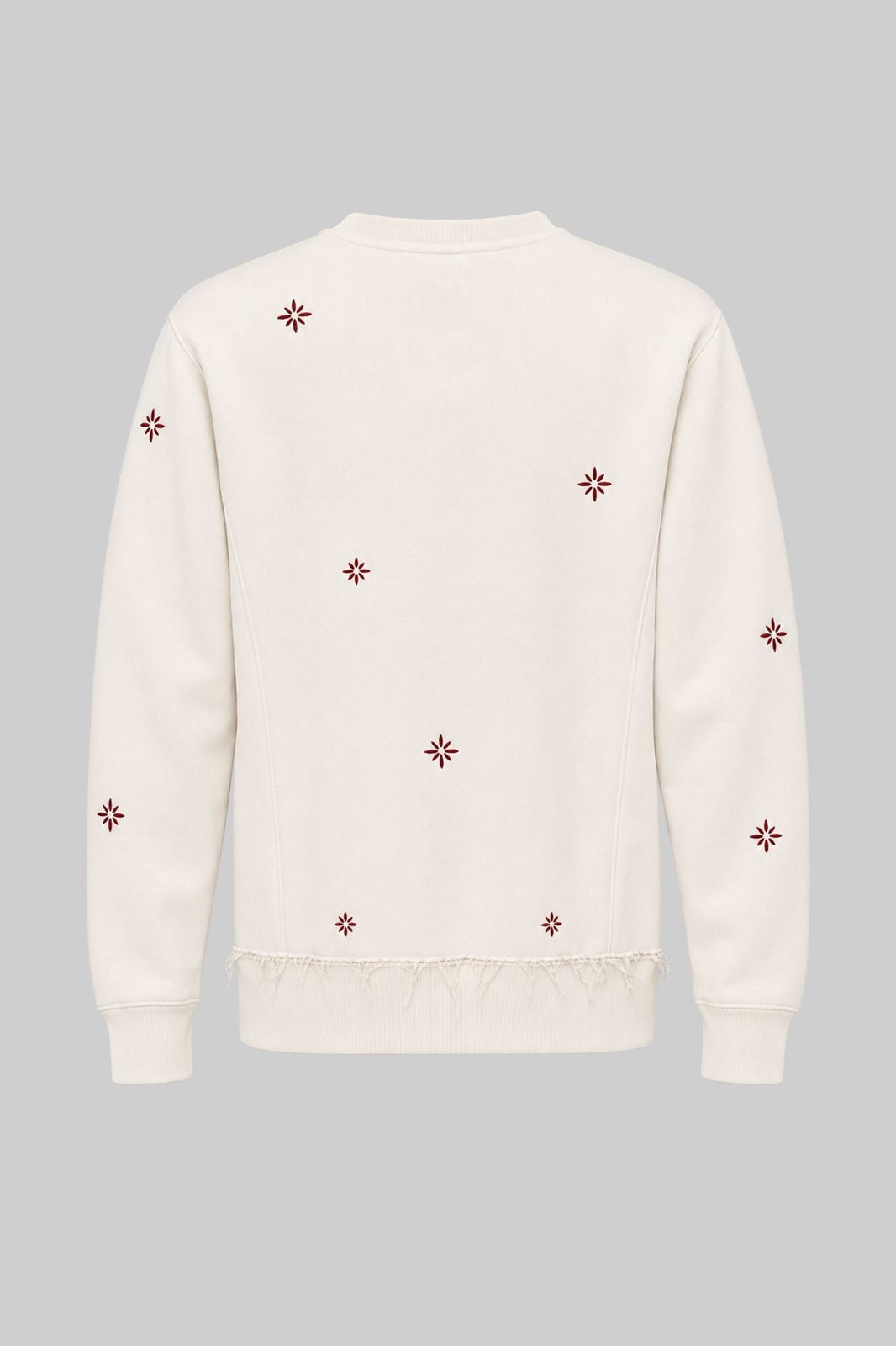 Stars in “Space” Classic B Crewneck (Ecru/Burgundy)