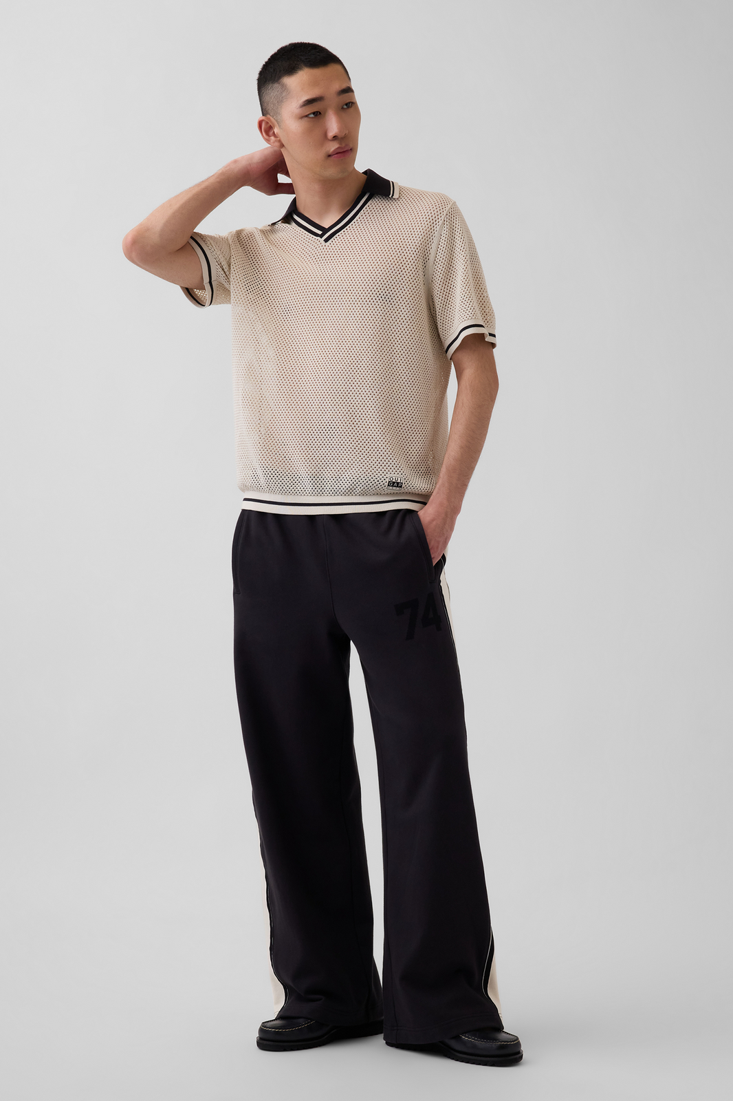 OuiGap Mesh Polo Sweater
