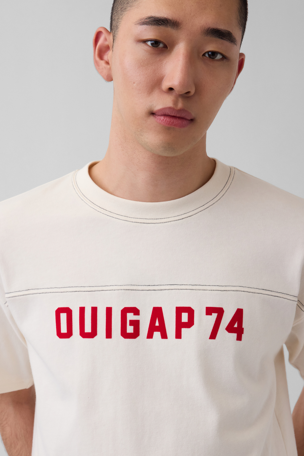 OuiGap Heavyweight Crop Logo T-Shirt