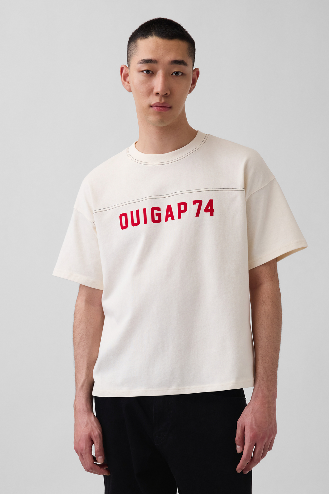 OuiGap Heavyweight Crop Logo T-Shirt