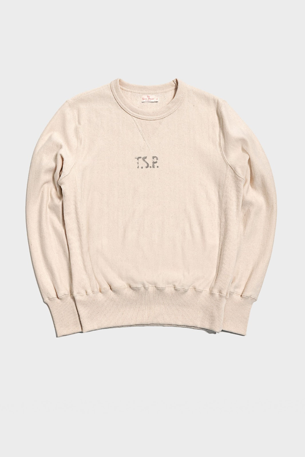 BKc x The School Project Reverse Weave Crewneck (Natural)