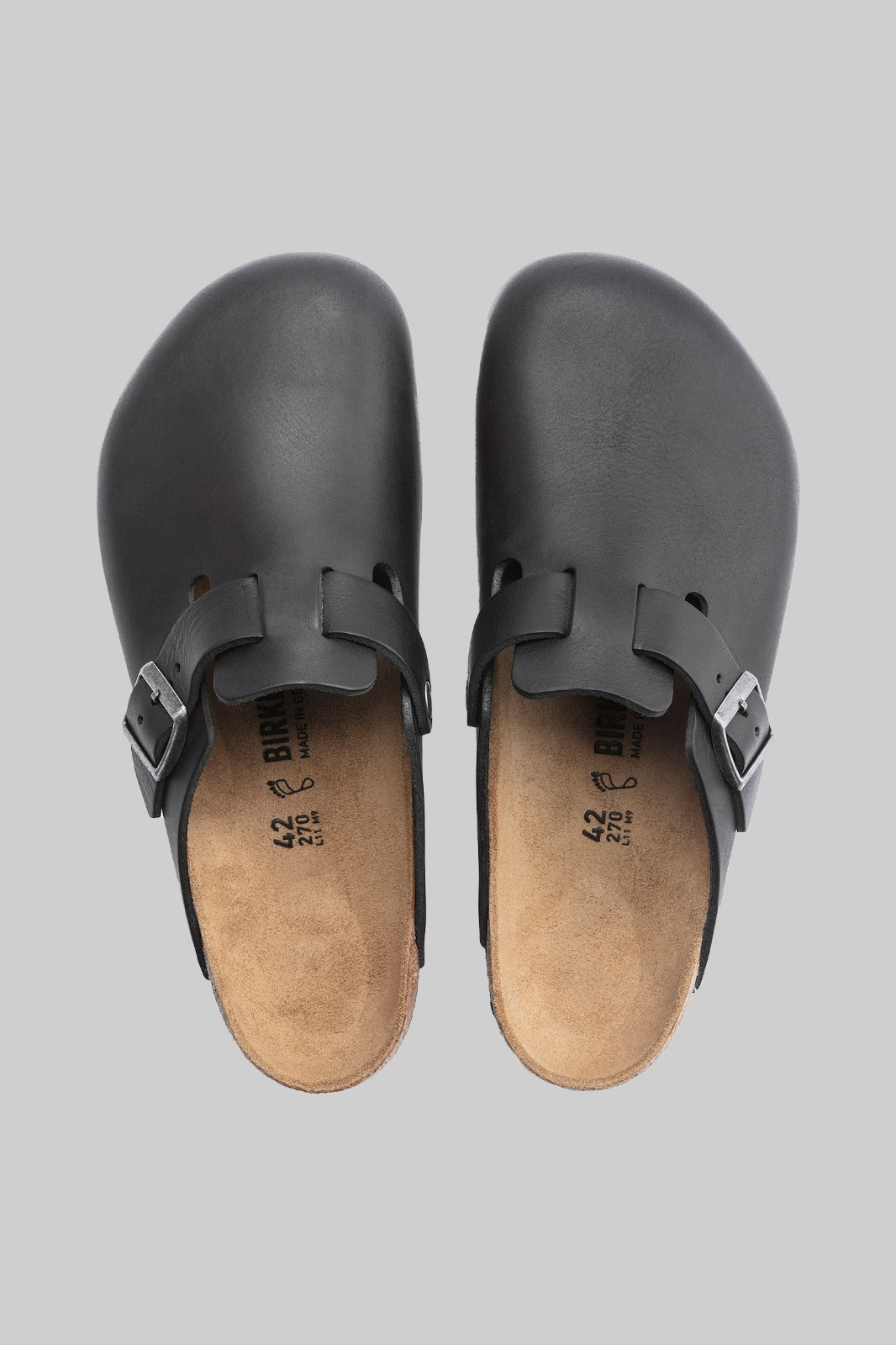 Birkenstock Boston Grip Leather (Vintage Black)