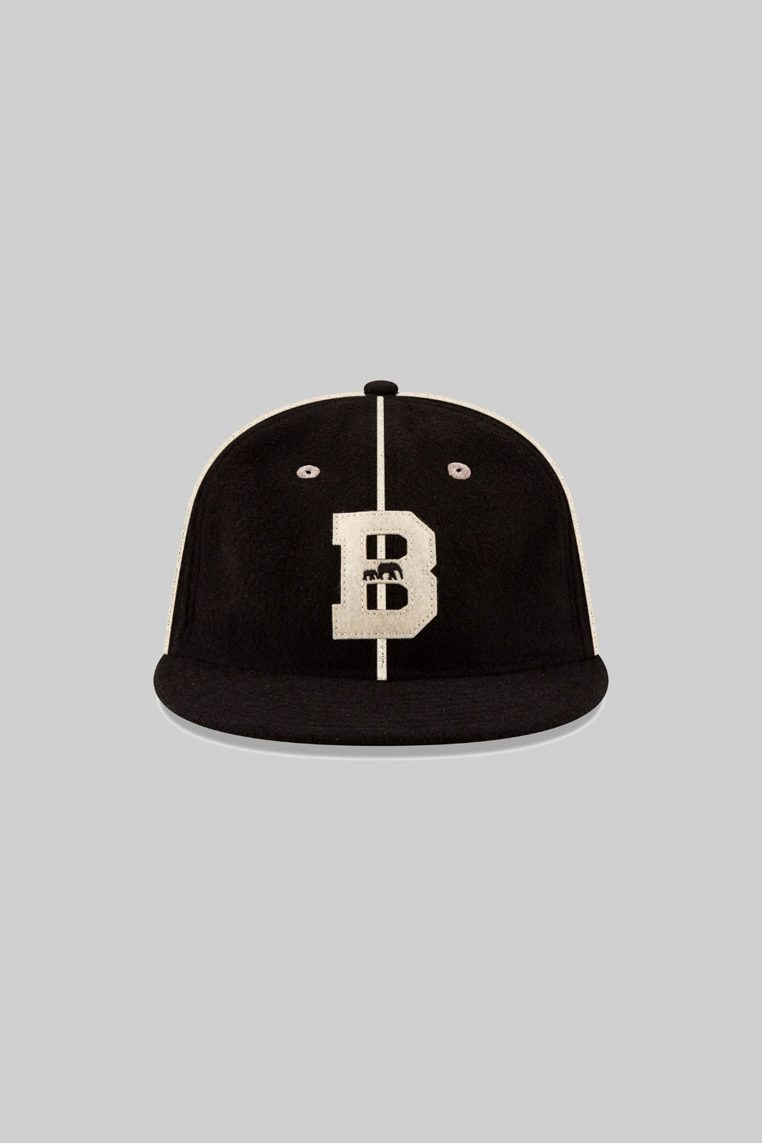 WOOL BKc Felt Varsity Cap (Black/White)