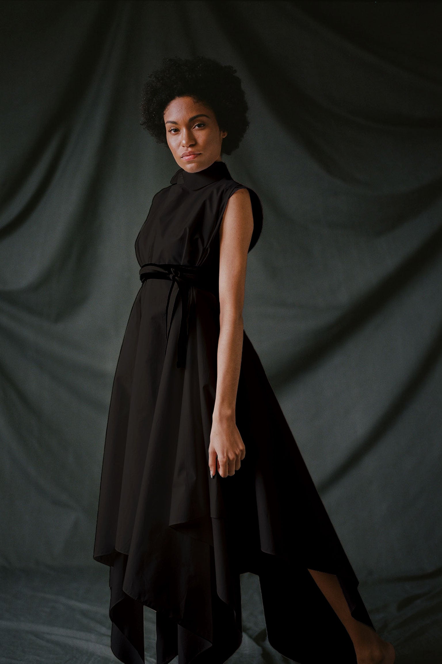 A-Solange Uniform Shirt (Black Linen) – The Brooklyn Circus