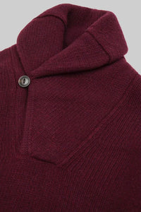 BKc Shawl Collar Sweater (Burgundy)