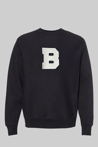 Classic B Chenille Crewneck (Black)