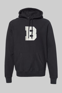 Classic Natural Chenille B Hoodie (Black)