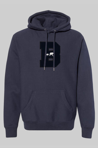 Classic Chenille B Hoodie (Navy)