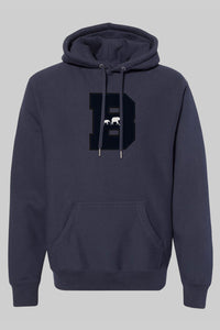 Classic Chenille B Hoodie (Navy)