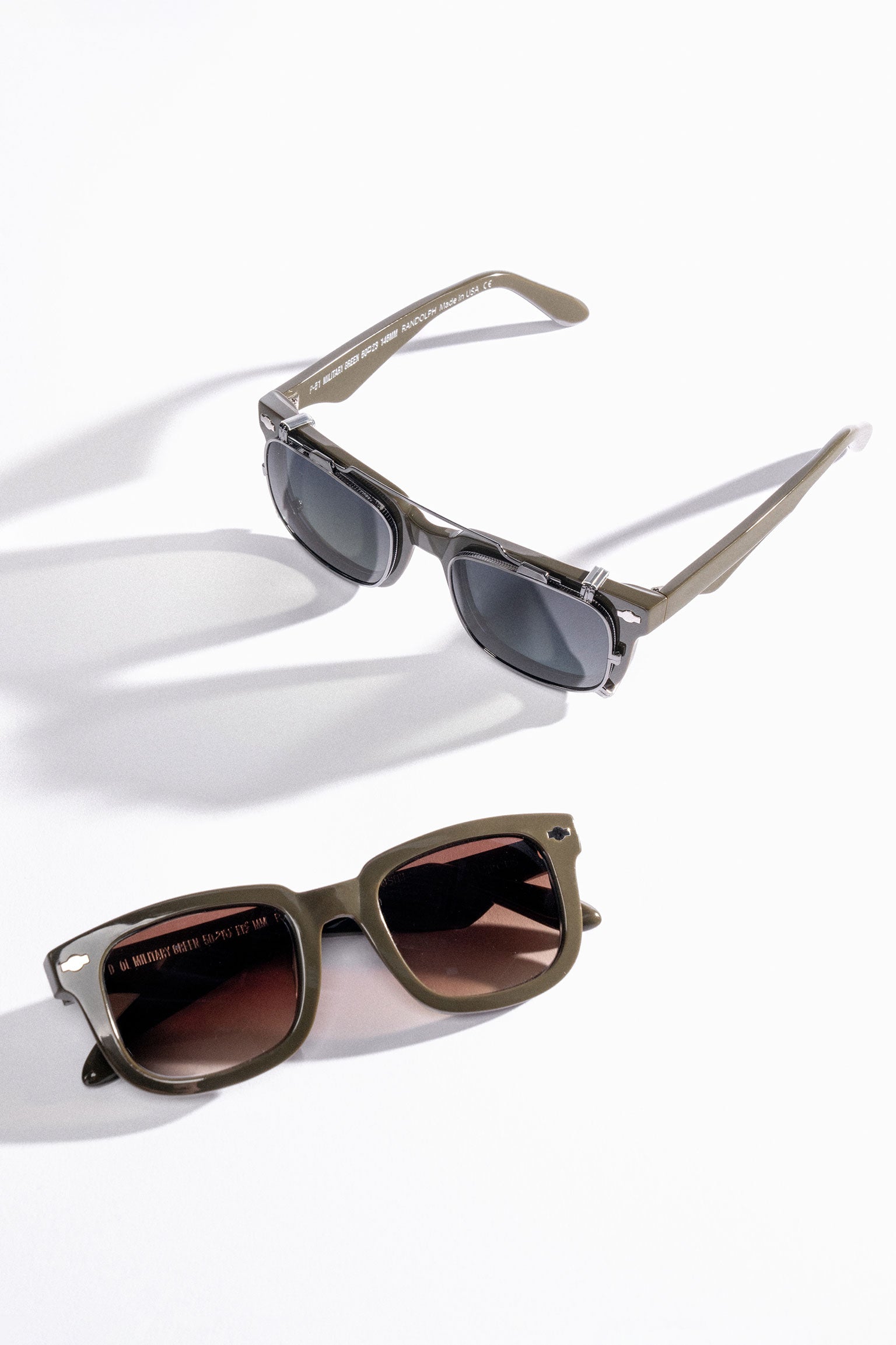 RANDOLPH x BKc P-51 - MILITARY OLIVE ACETATE & CAPE SAND LENS