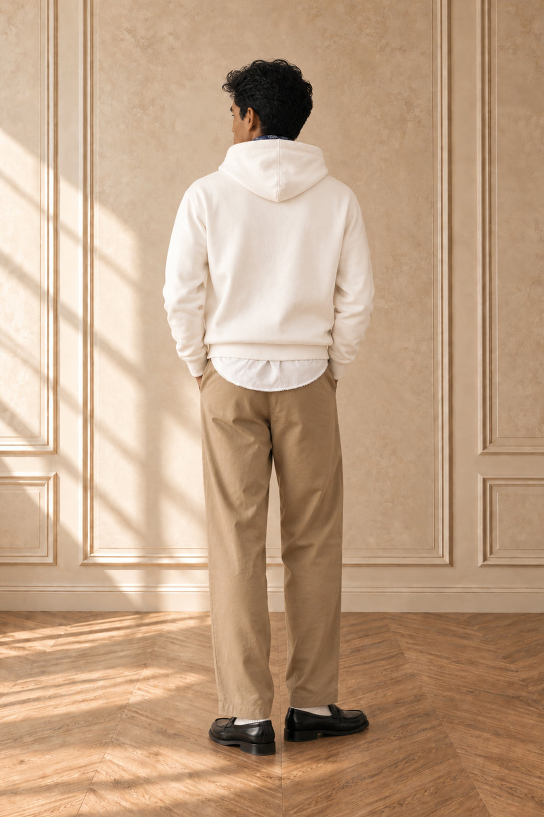 Classic Burgundy Chenille B Hoodie (Natural)