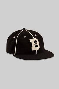 WOOL BKc Felt Varsity Cap (Black/White)