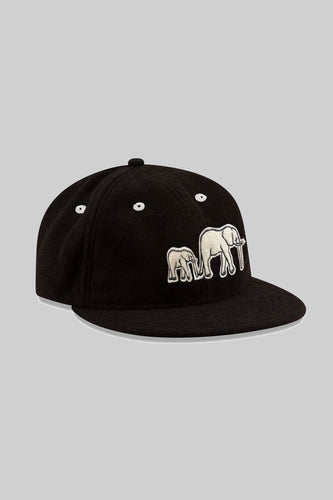 WOOL BKc Felt 'Elephant' Varsity Cap (Black)