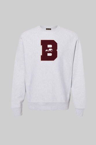 Classic B Chenille Crewneck (Heather Gray)