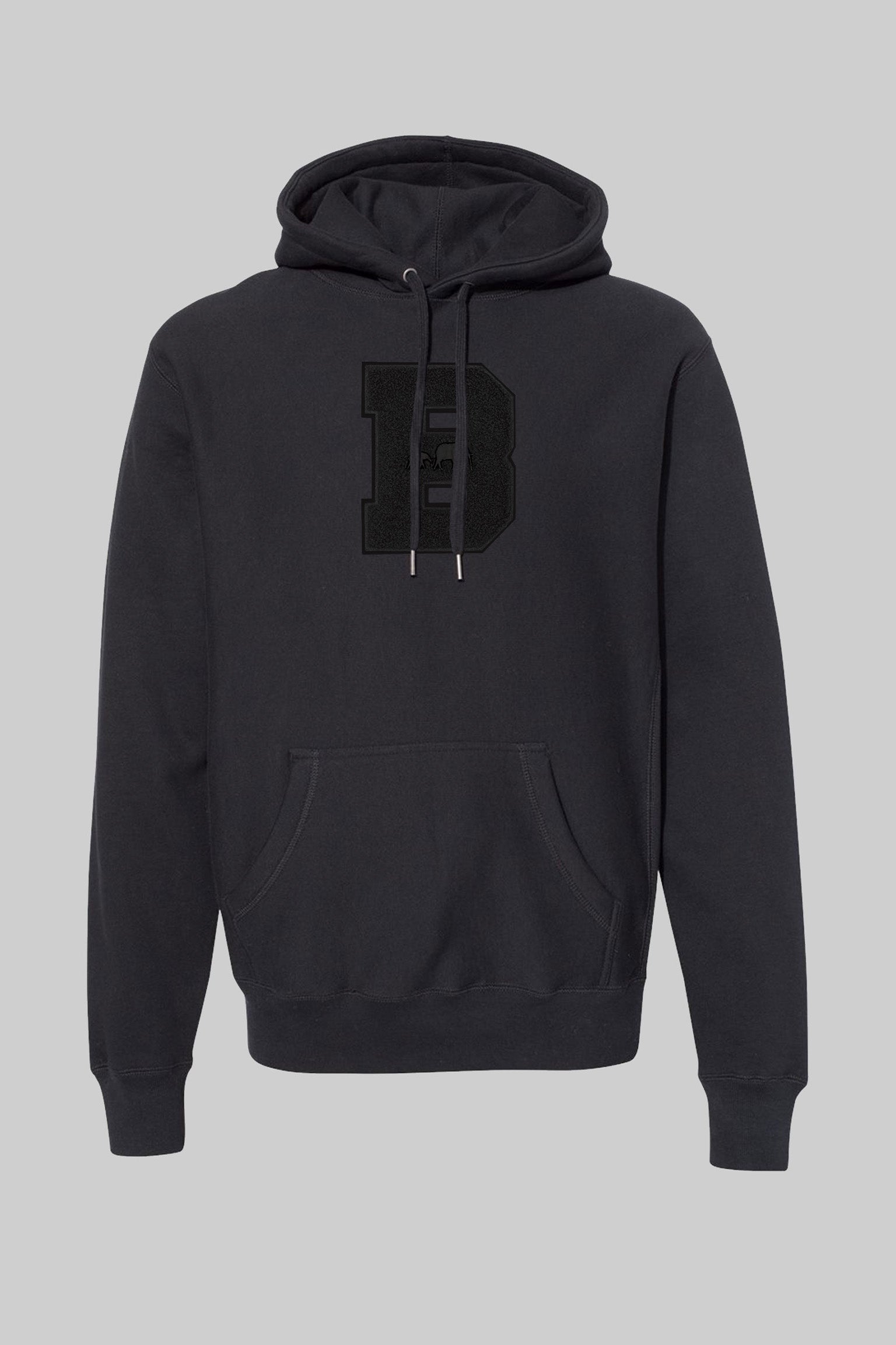 Classic Chenille B Hoodie (Black)