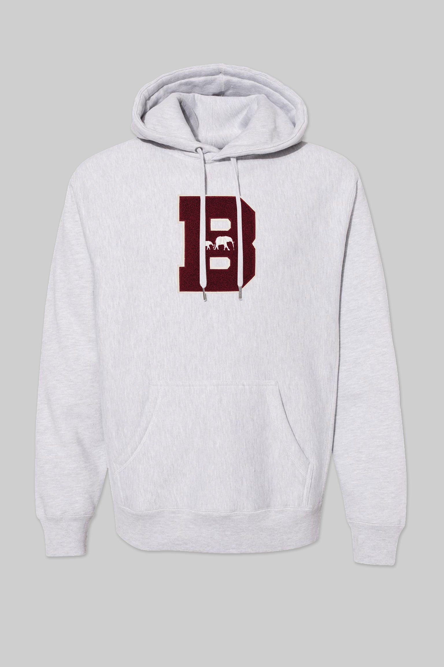 Classic Chenille B Hoodie (Heather Gray)