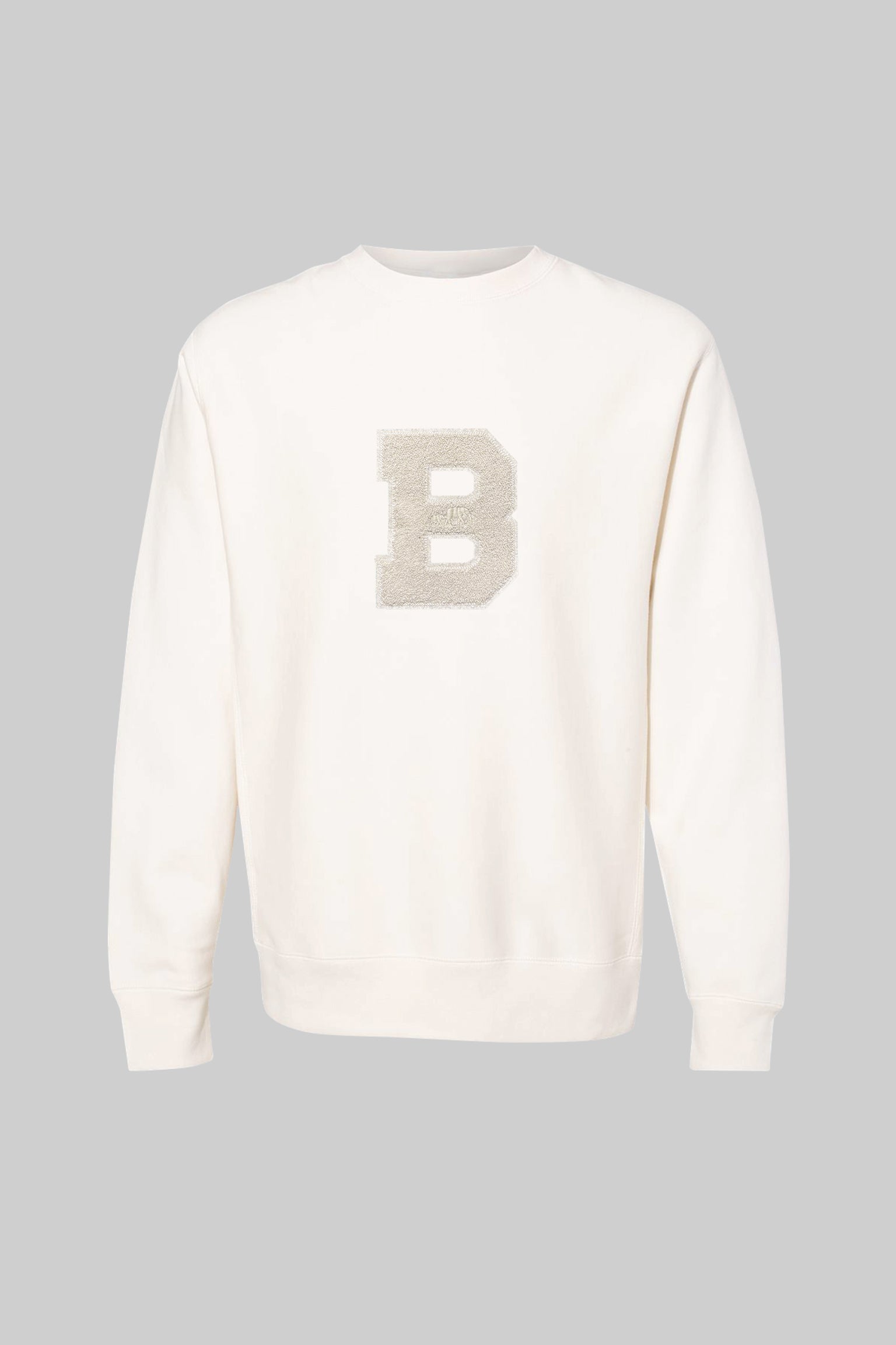 Classic B Chenille Crewneck (Natural)