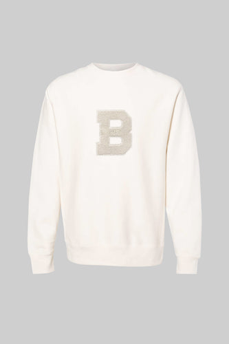 Classic B Chenille Crewneck (Natural)