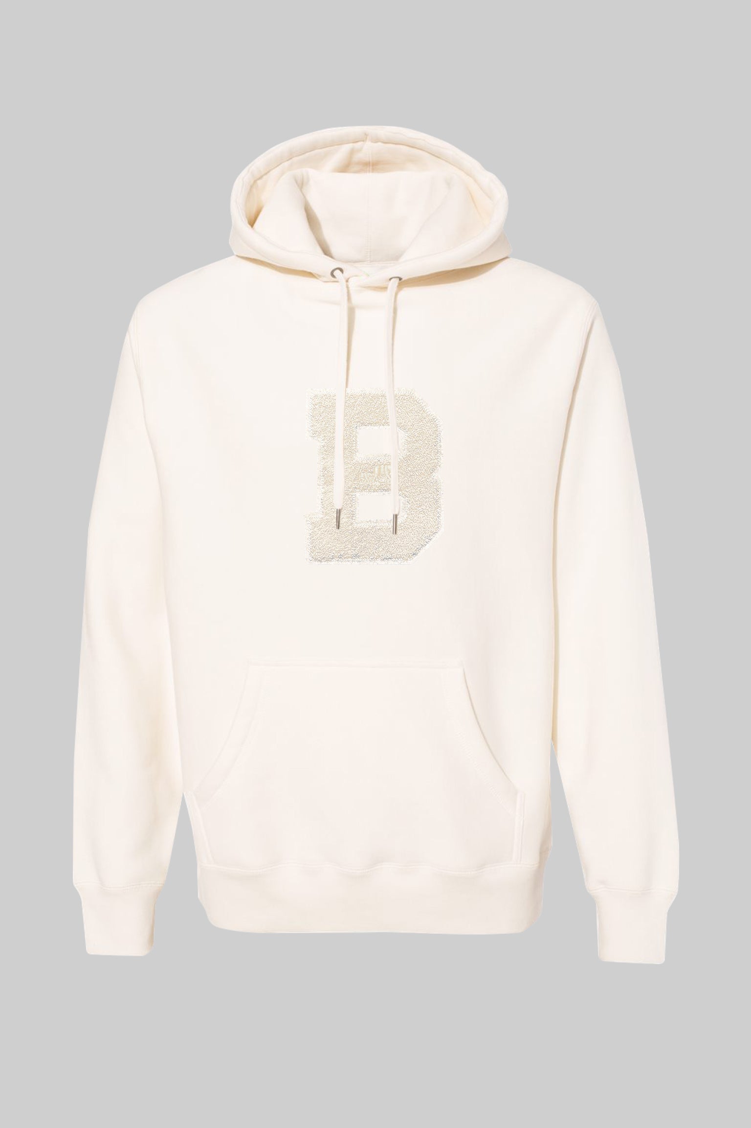 Classic Chenille B Hoodie (Natural)
