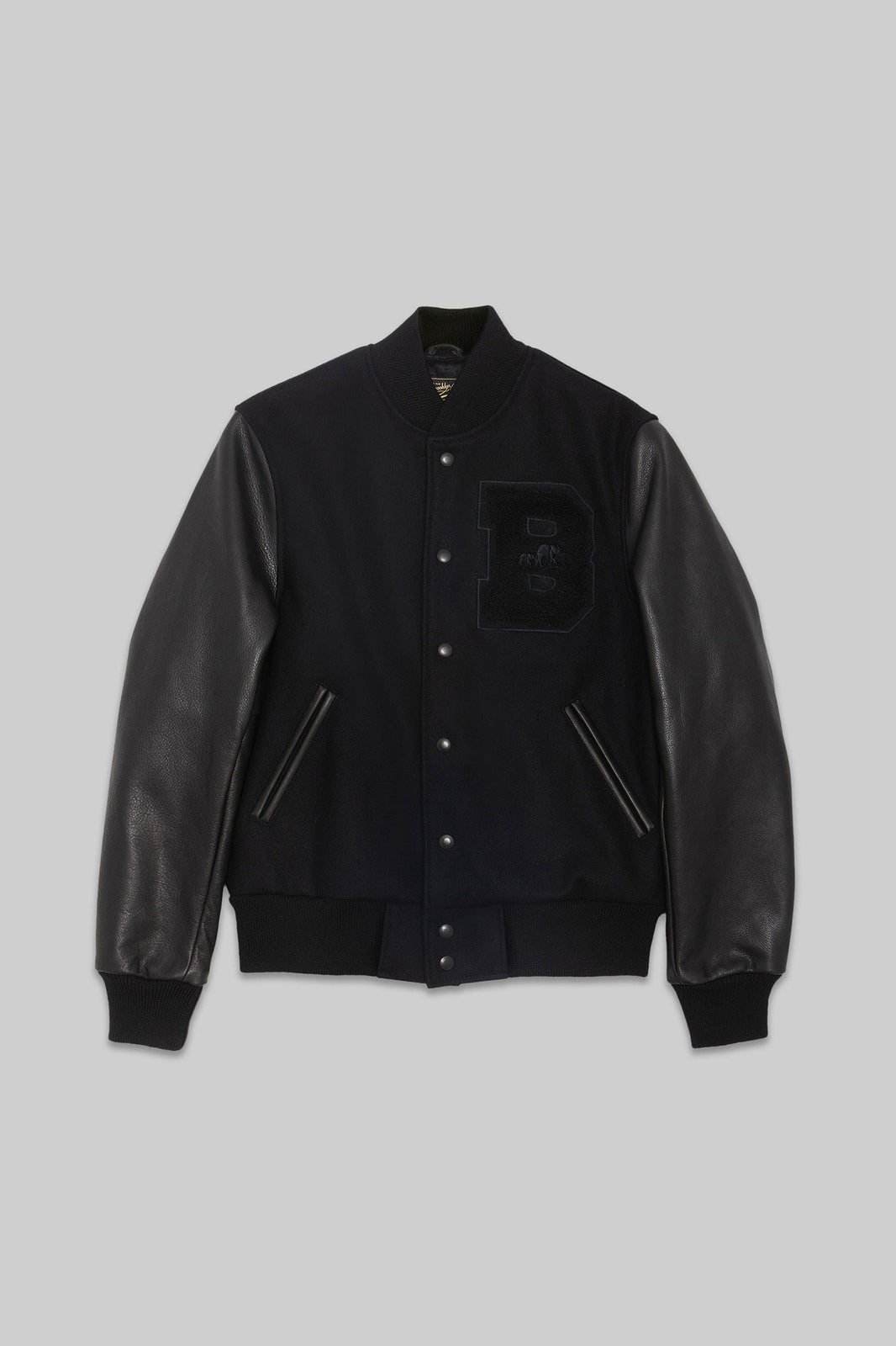 The BKc Classic Triple Black Varsity Jacket