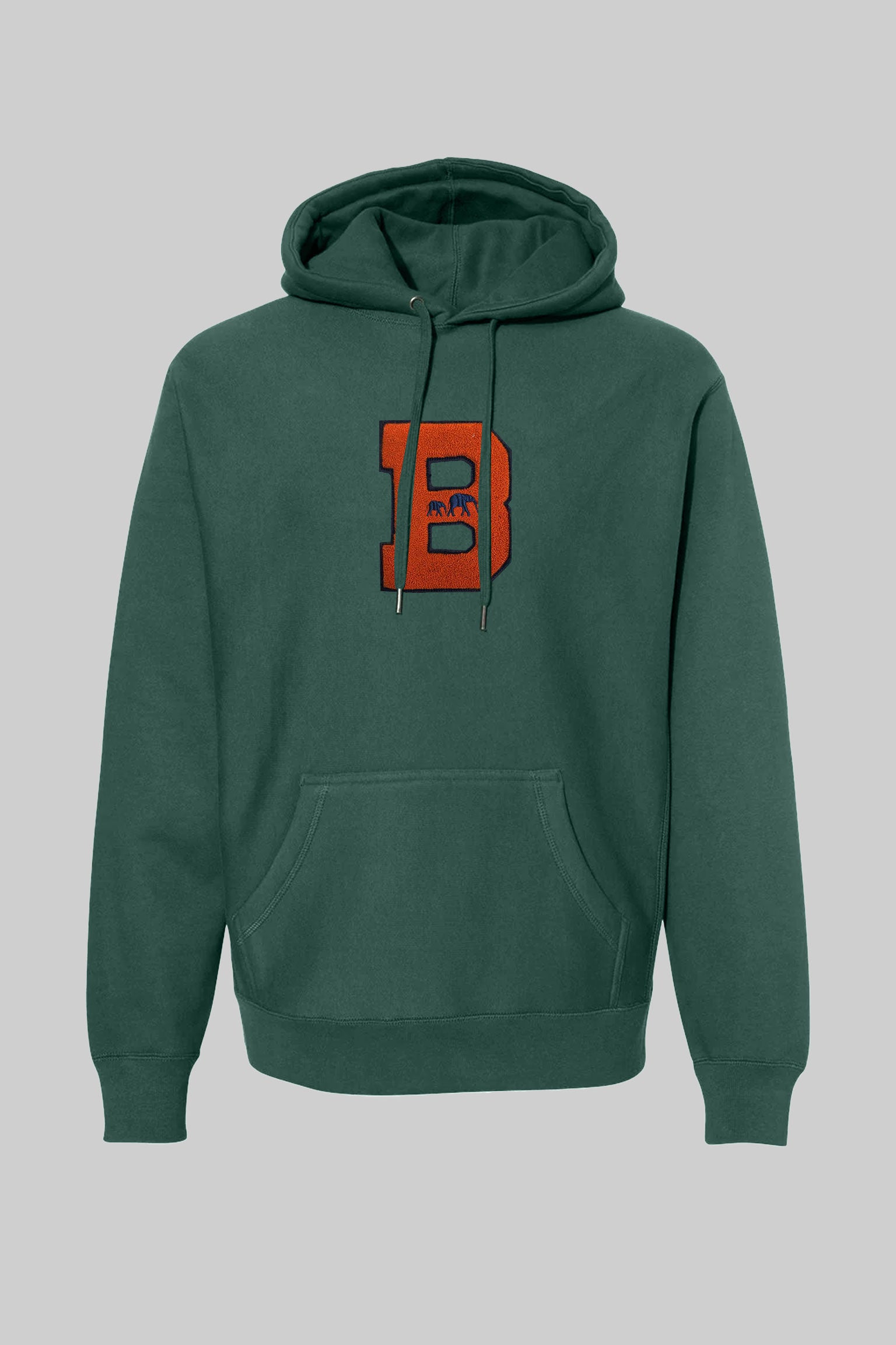 Classic Chenille B Hoodie (Green)