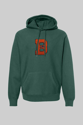 Classic Chenille B Hoodie (Green)