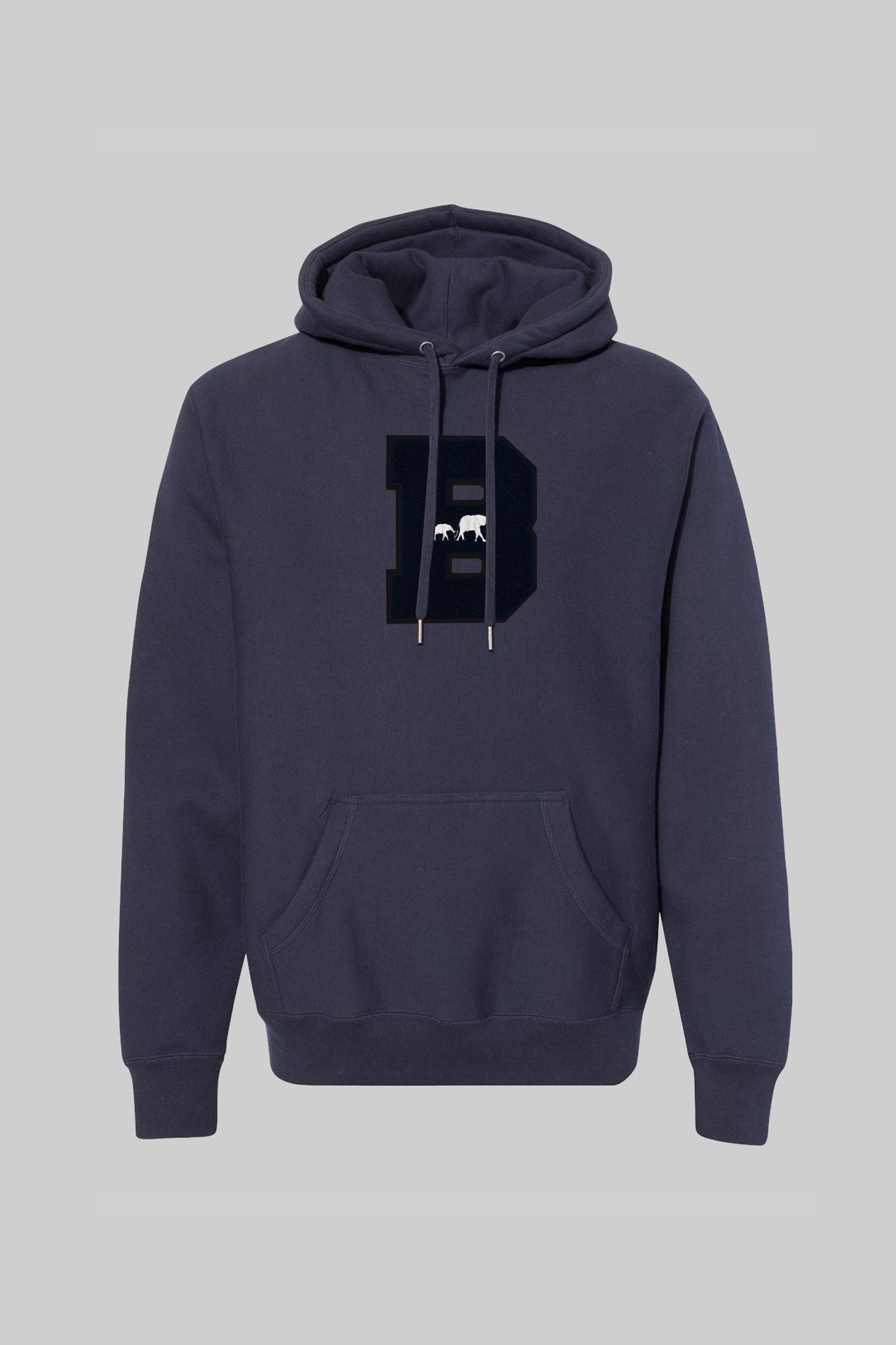 Classic Chenille B Hoodie (Navy)