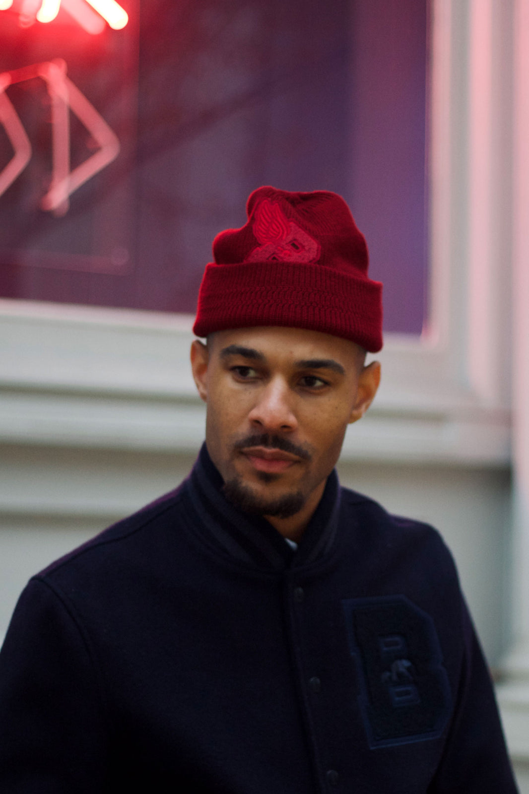 Winged B Beanie (Burgundy)