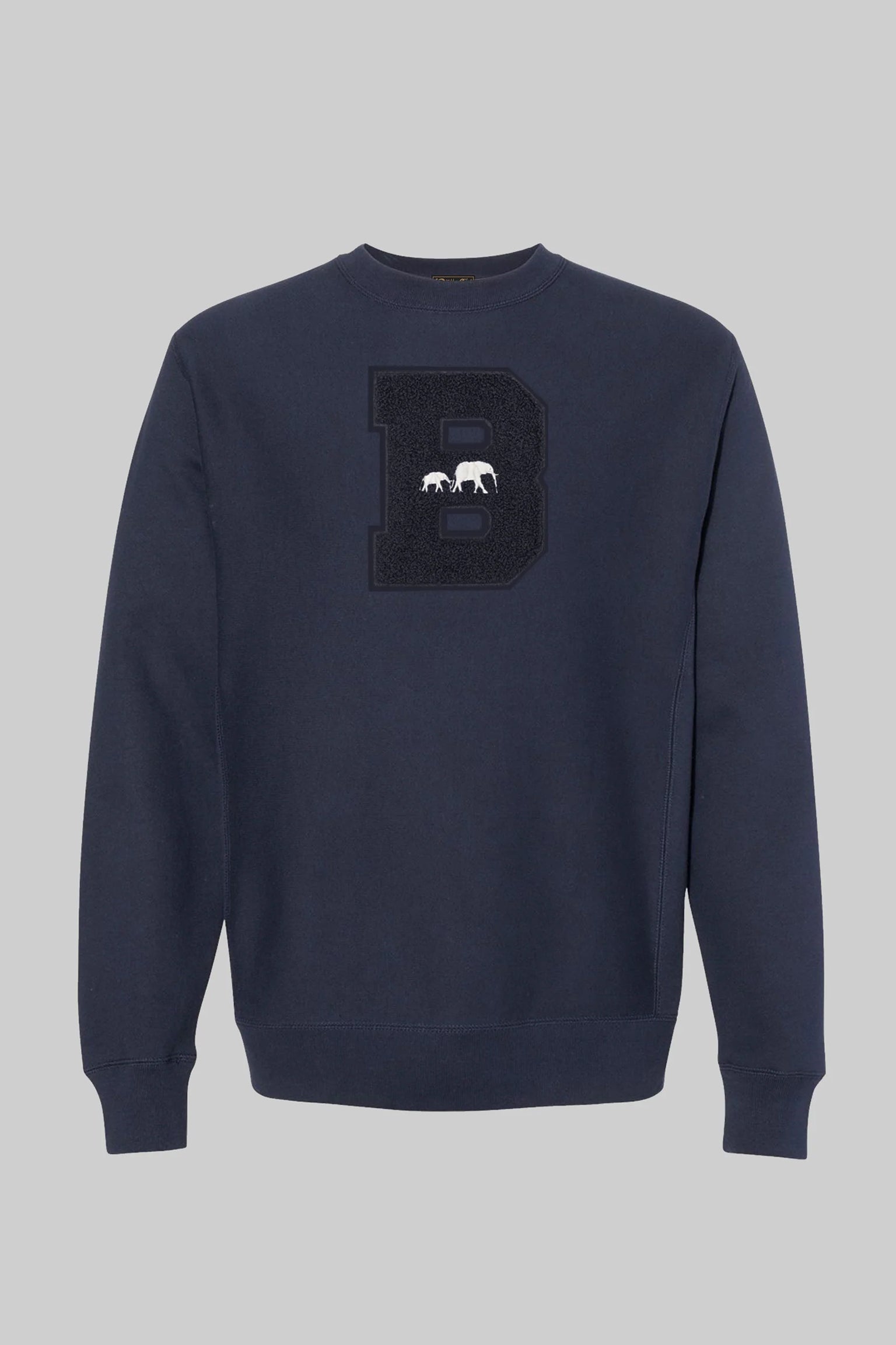 Classic B Chenille Crewneck (Navy)