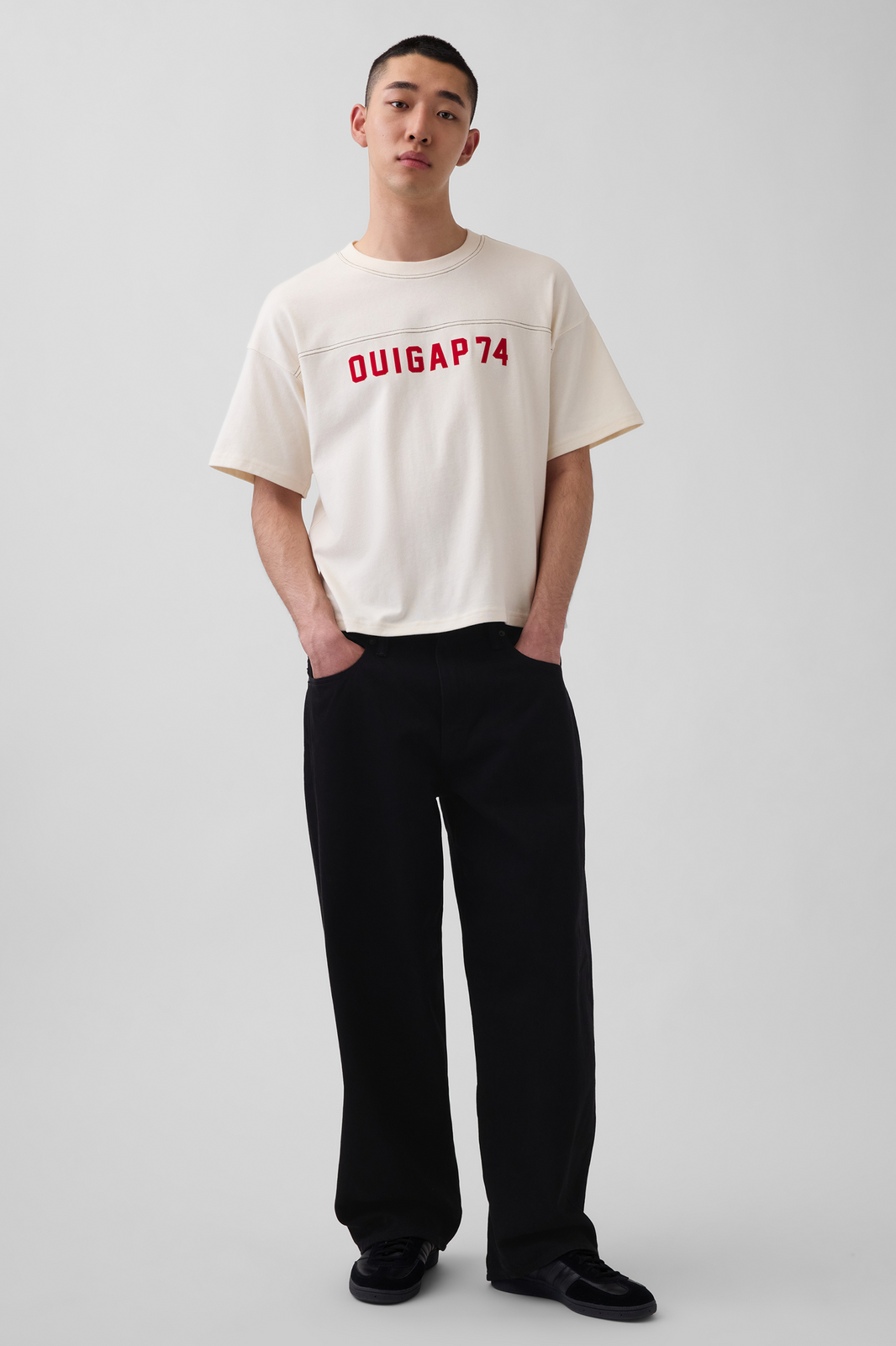 OuiGap Heavyweight Crop Logo T-Shirt