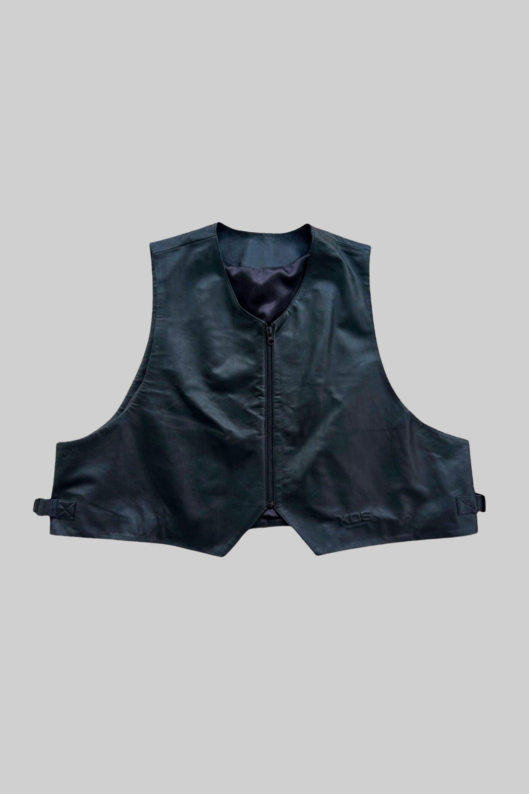 KOS Cropped Leather Vest
