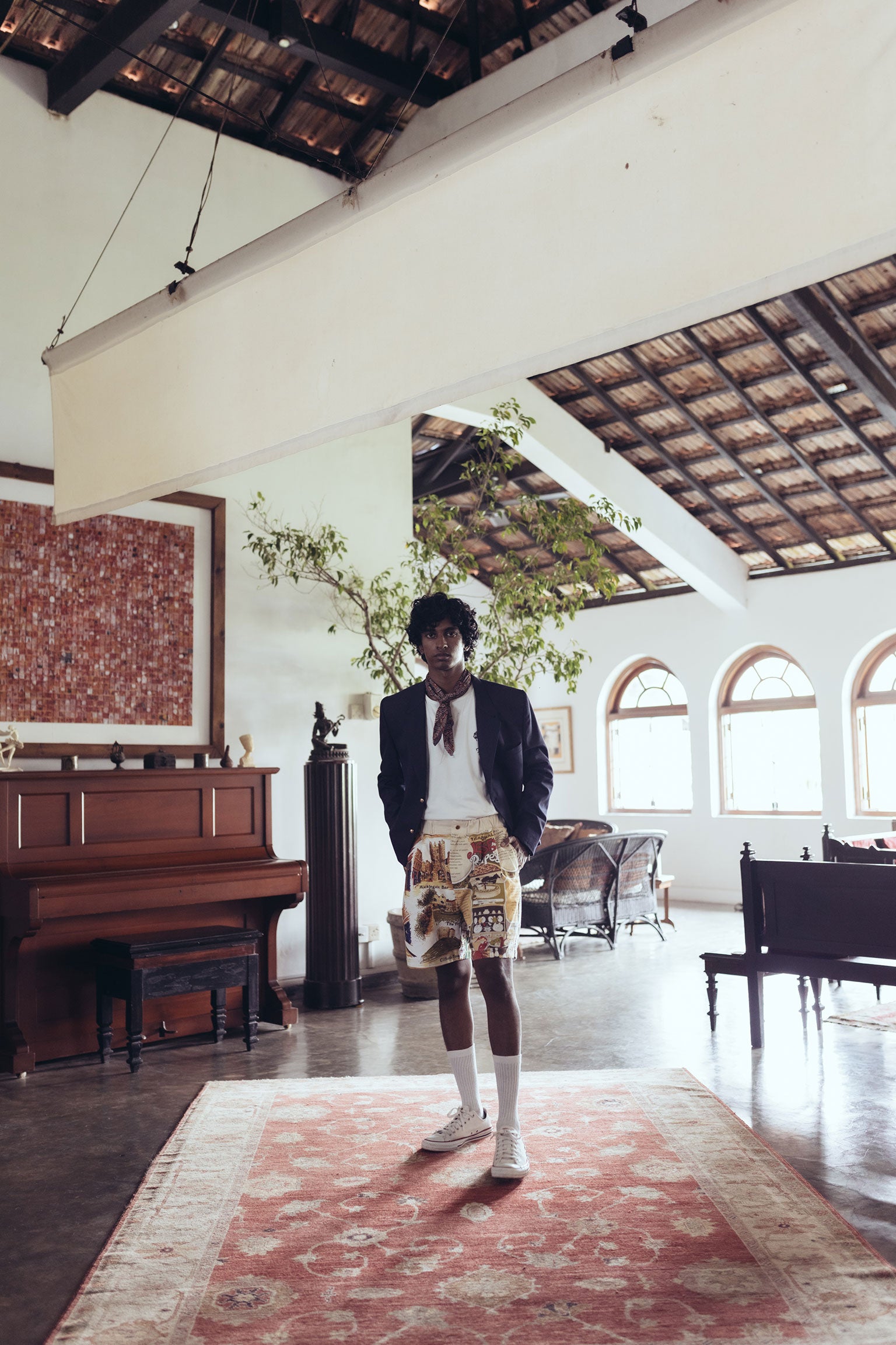 BKc x Life of Kings Canvas Printed Cotton Shorts