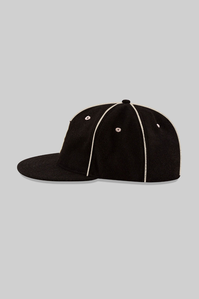 WOOL BKc Felt Varsity Cap (Black/White) – The Brooklyn Circus