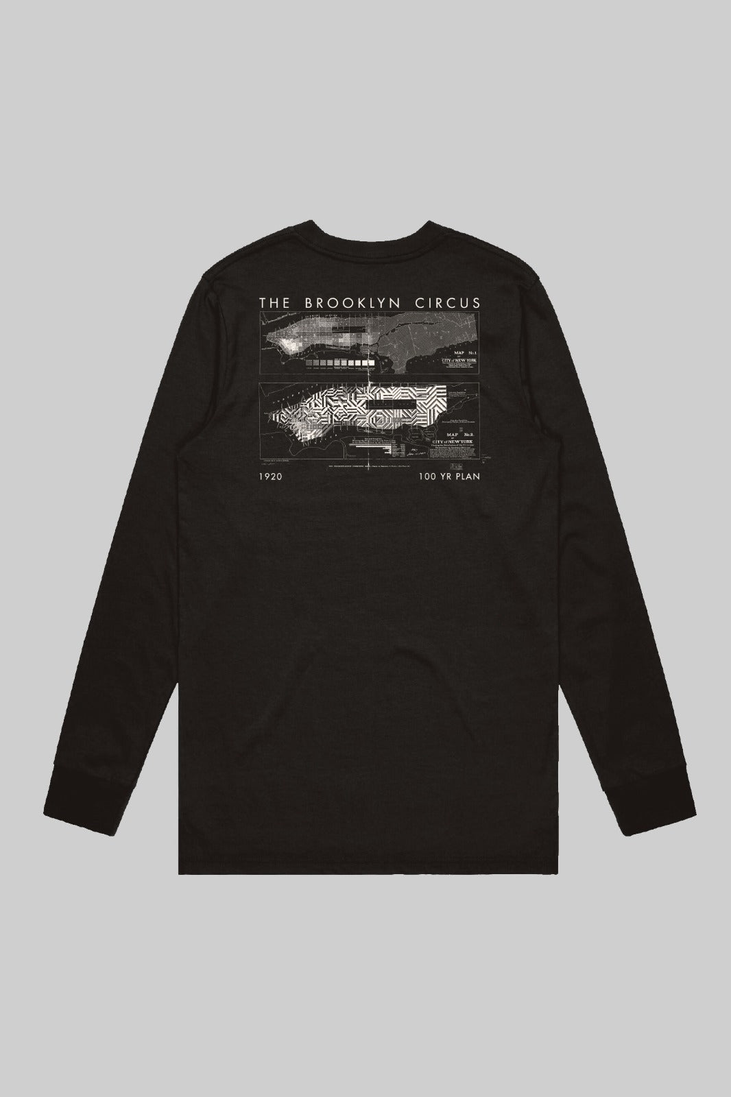 BKc Canal NYc Map L/S (Black Tee)